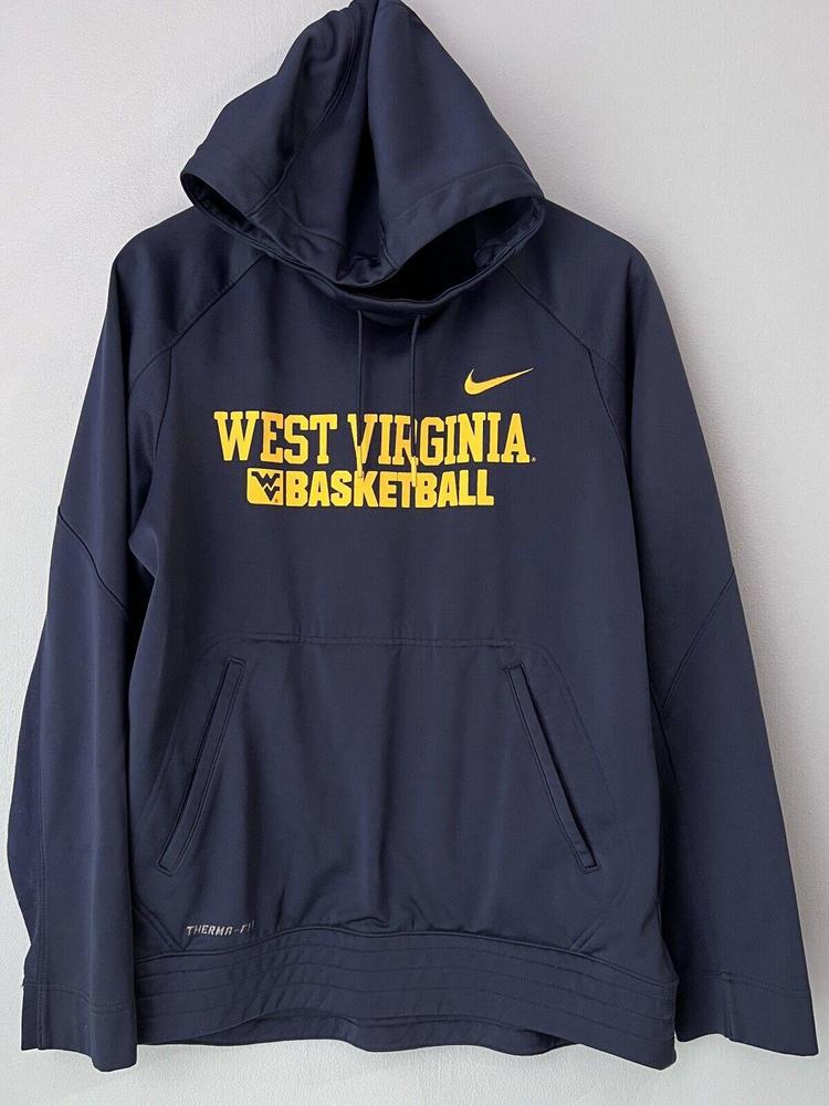 WVU Basketball Nike Hoodie Therma-Fit Elite Team West Virginia University Size S